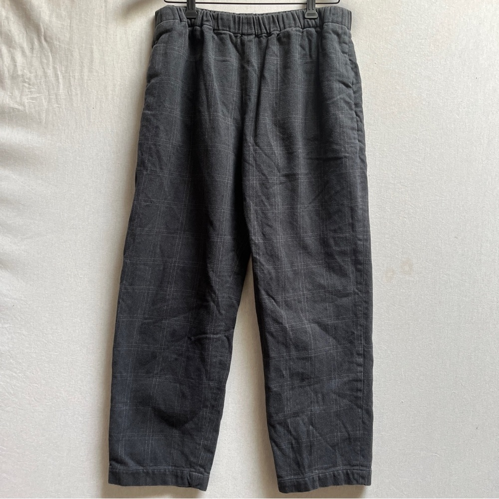 Aritzia Babaton Jimmy Pant Plaid Cotton Elastic Waist Trousers L